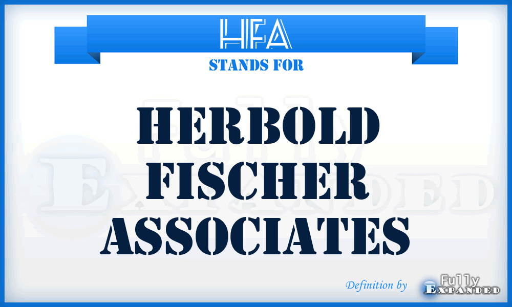 HFA - Herbold Fischer Associates