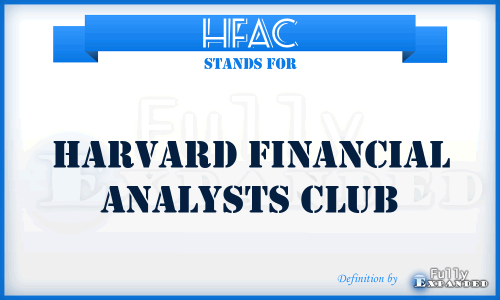 HFAC - Harvard Financial Analysts Club