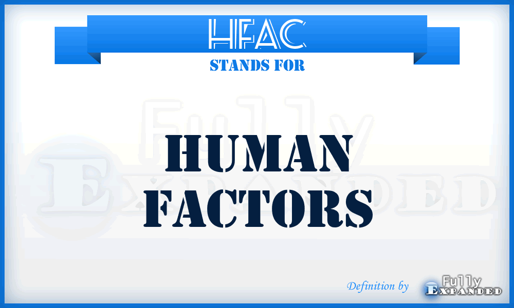 HFAC - human factors