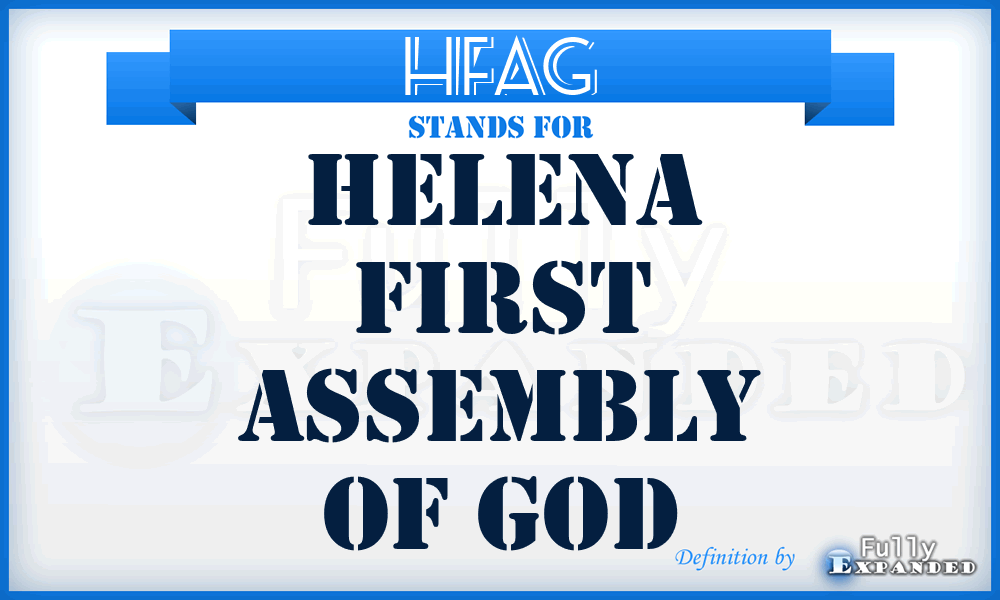 HFAG - Helena First Assembly of God