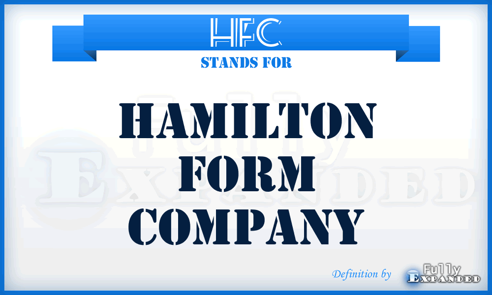 HFC - Hamilton Form Company
