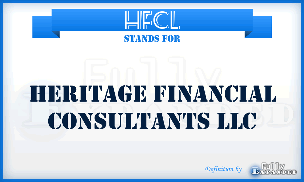 HFCL - Heritage Financial Consultants LLC