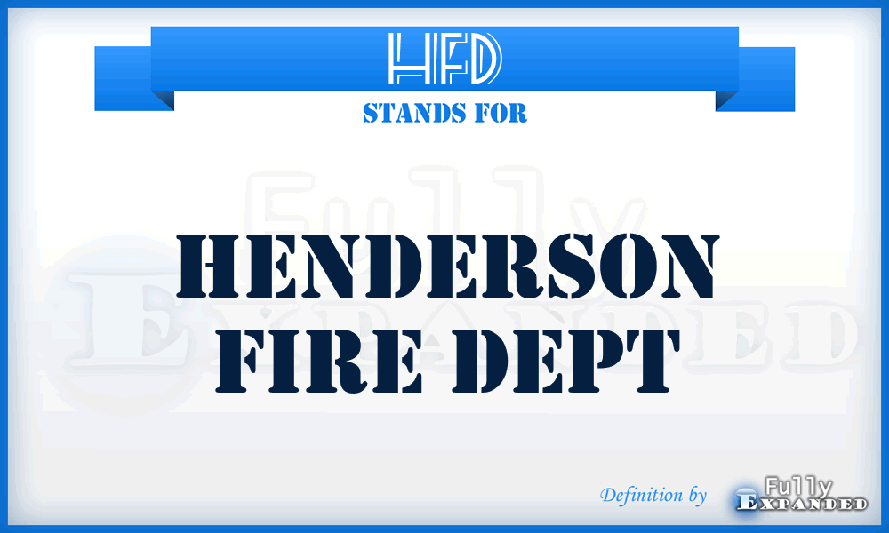 HFD - Henderson Fire Dept
