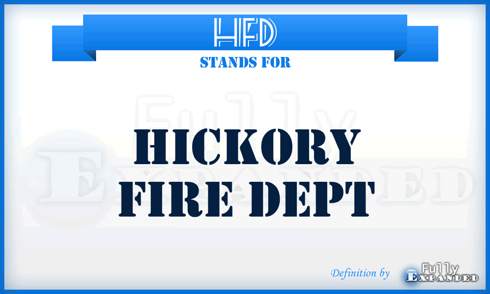 HFD - Hickory Fire Dept