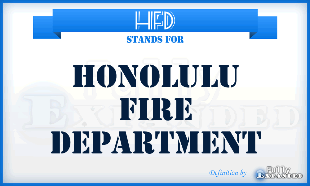 HFD - Honolulu Fire Department