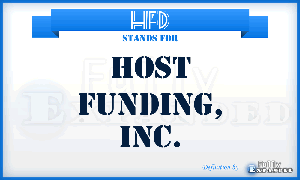 HFD - Host Funding, Inc.