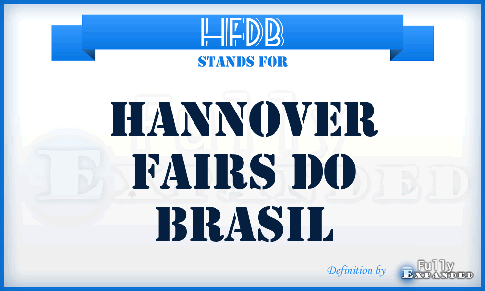 HFDB - Hannover Fairs Do Brasil