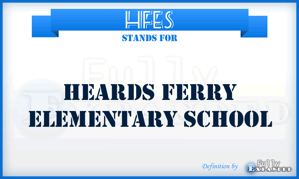 HFES - Heards Ferry Elementary School