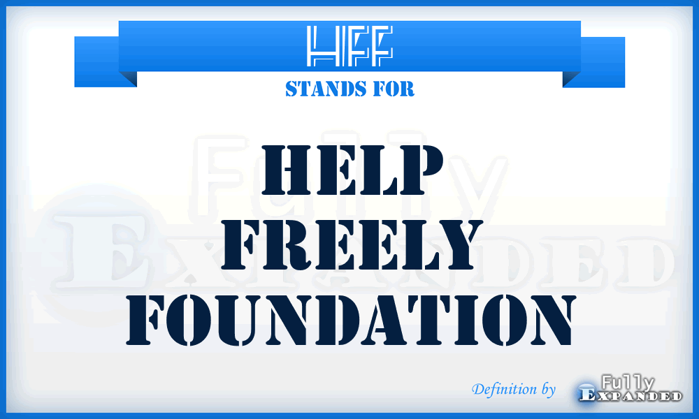 HFF - Help Freely Foundation