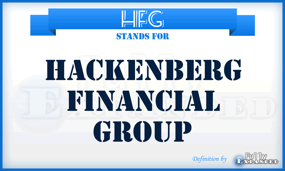 HFG - Hackenberg Financial Group