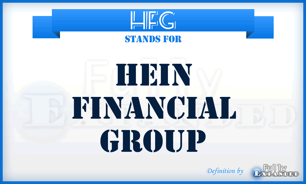 HFG - Hein Financial Group