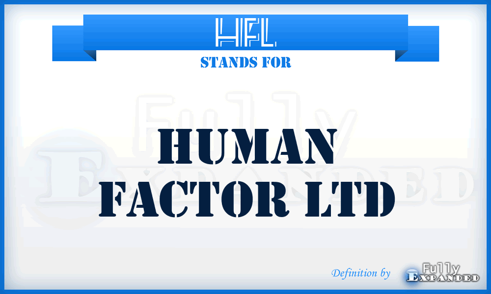 HFL - Human Factor Ltd