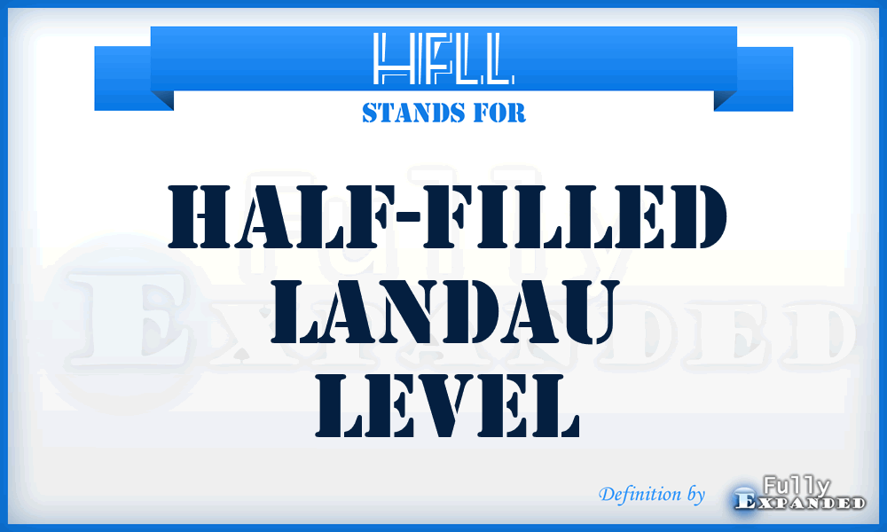 HFLL - Half-Filled Landau Level