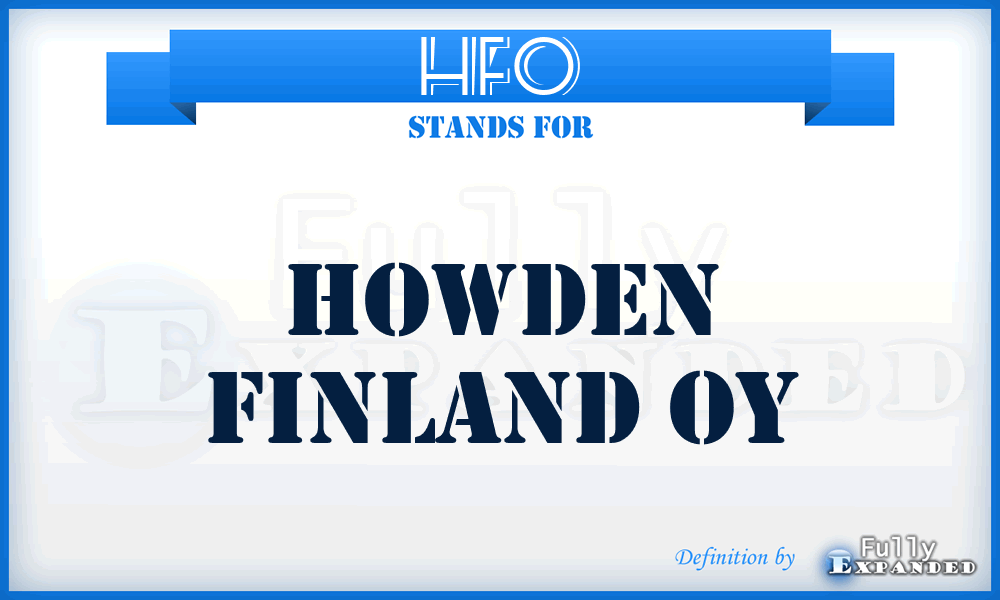 HFO - Howden Finland Oy