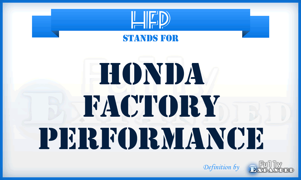 HFP - Honda Factory Performance