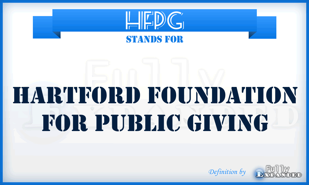 HFPG - Hartford Foundation for Public Giving