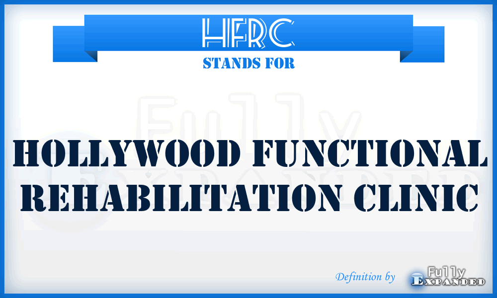 HFRC - Hollywood Functional Rehabilitation Clinic