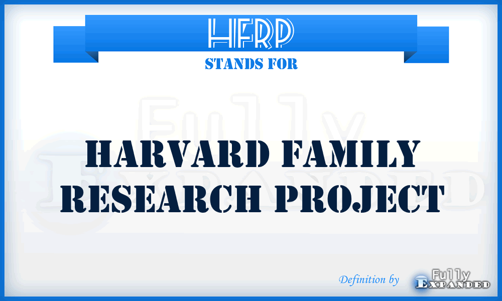 HFRP - Harvard Family Research Project