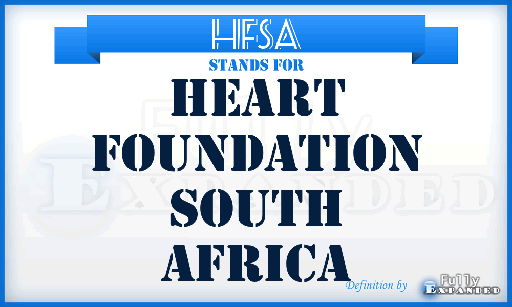 HFSA - Heart Foundation South Africa