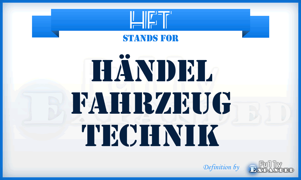 HFT - Händel Fahrzeug Technik