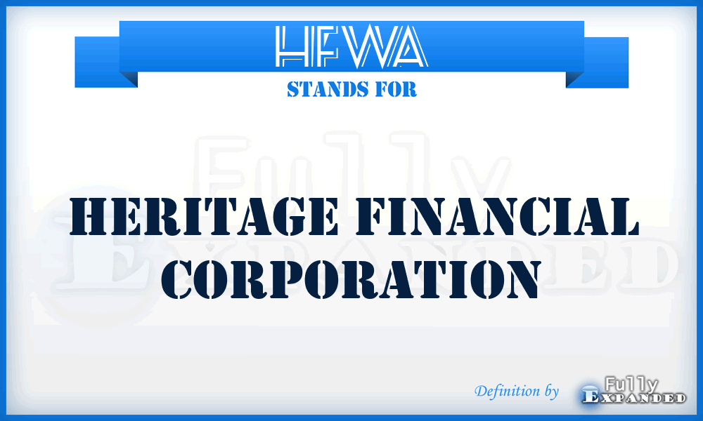 HFWA - Heritage Financial Corporation