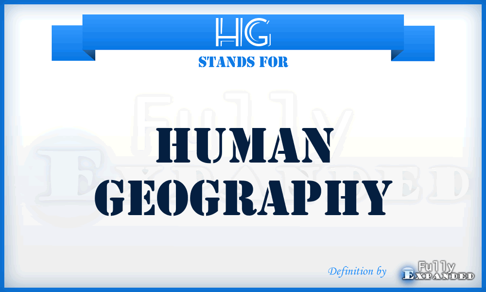 HG - Human Geography