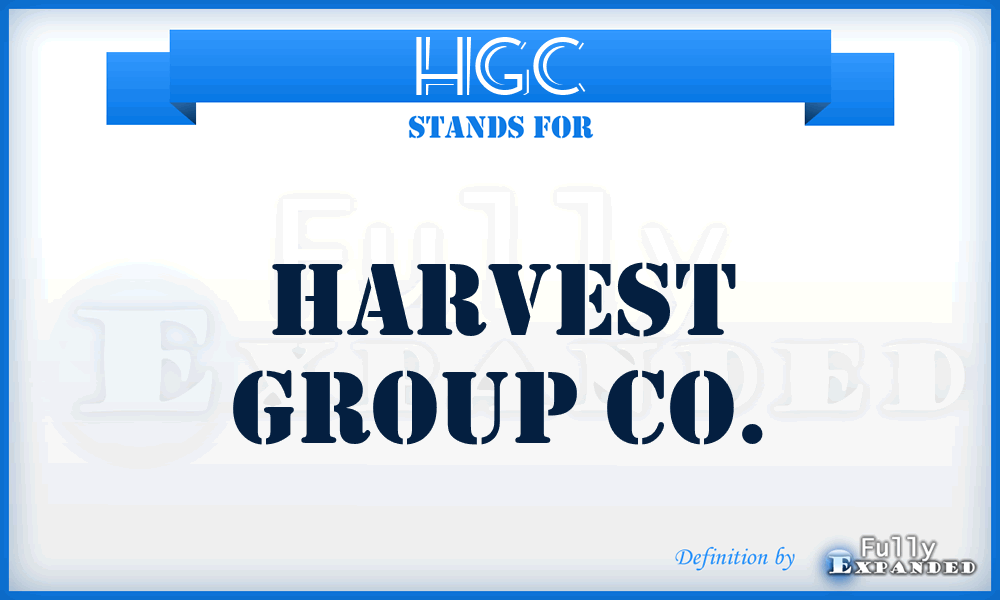 HGC - Harvest Group Co.