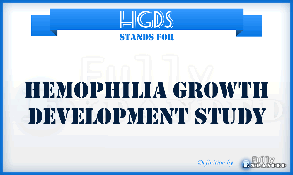 HGDS - Hemophilia Growth Development Study