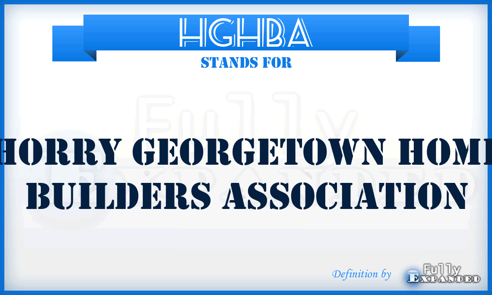 HGHBA - Horry Georgetown Home Builders Association