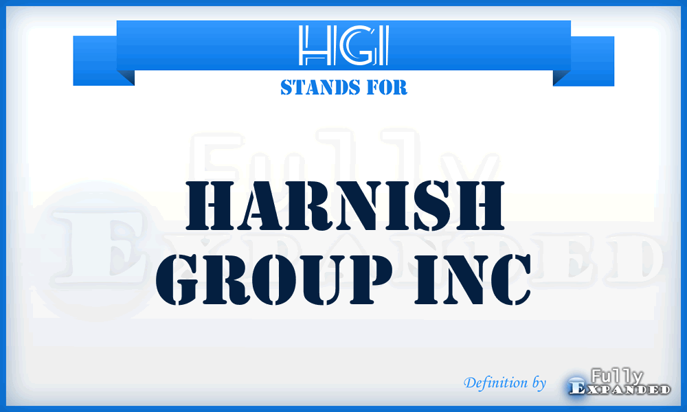 HGI - Harnish Group Inc