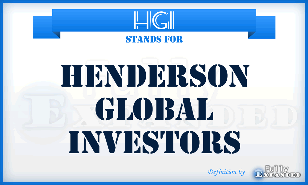 HGI - Henderson Global Investors