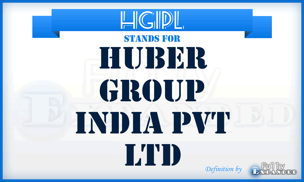 HGIPL - Huber Group India Pvt Ltd