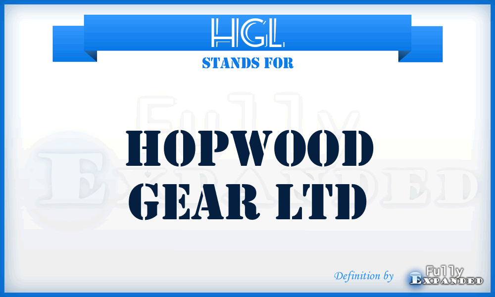 HGL - Hopwood Gear Ltd