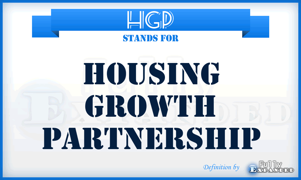 HGP - Housing Growth Partnership