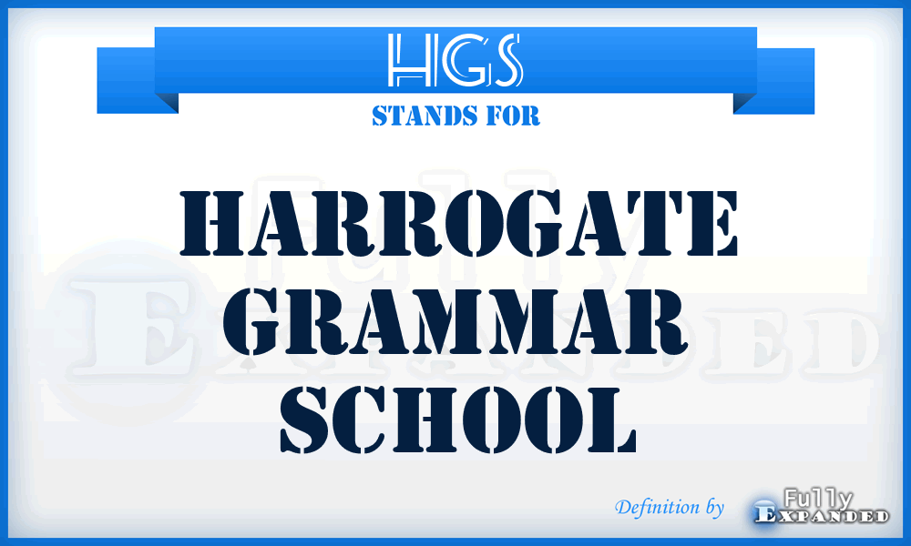 HGS - Harrogate Grammar School