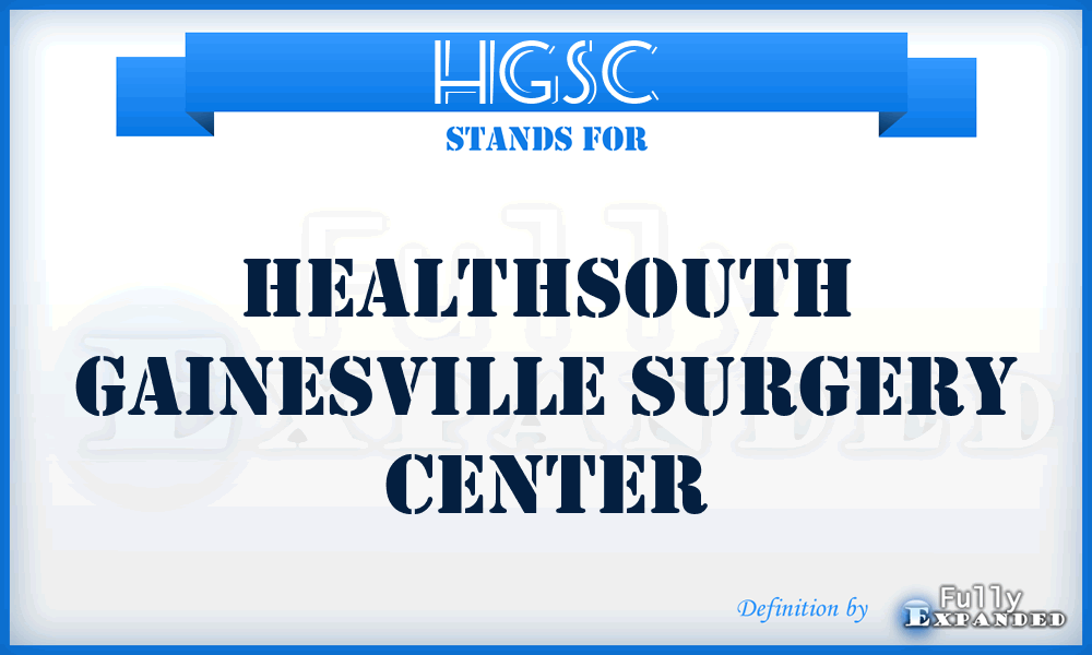 HGSC - Healthsouth Gainesville Surgery Center