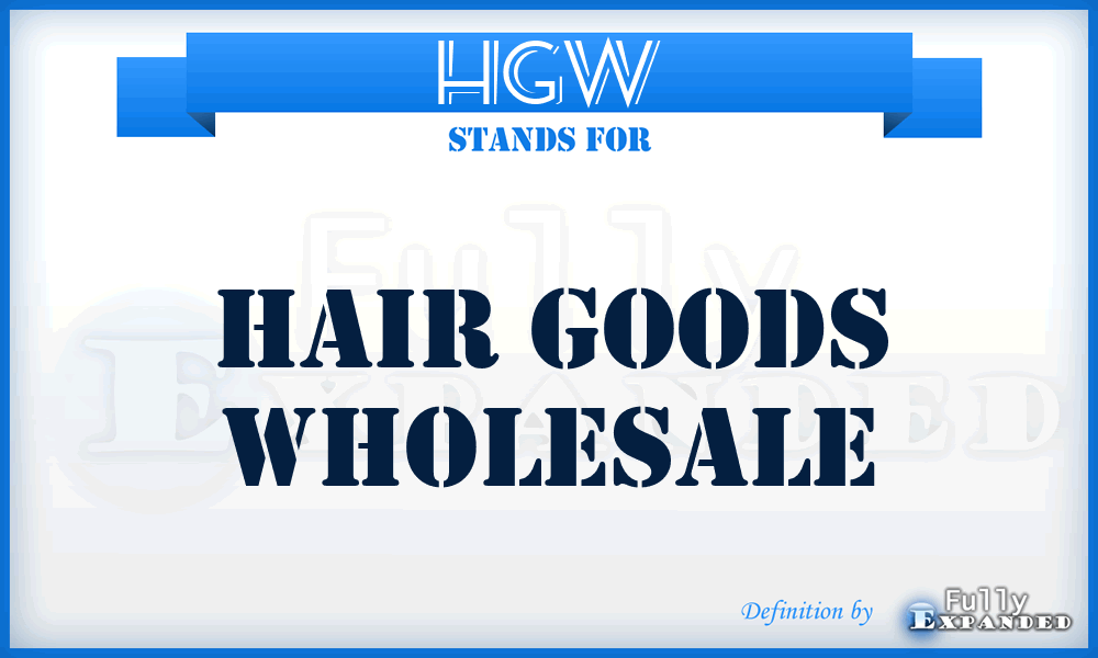 HGW - Hair Goods Wholesale