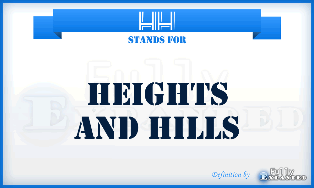 HH - Heights and Hills