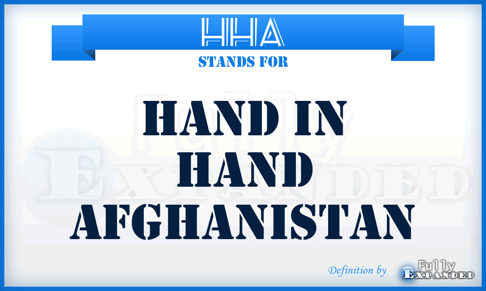 HHA - Hand in Hand Afghanistan