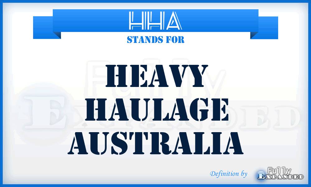 HHA - Heavy Haulage Australia