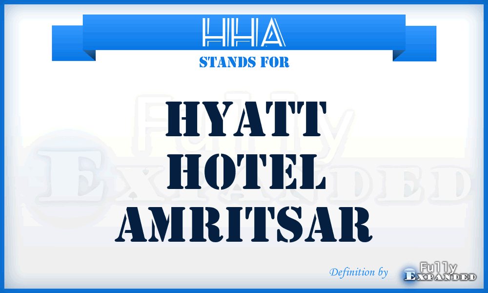 HHA - Hyatt Hotel Amritsar
