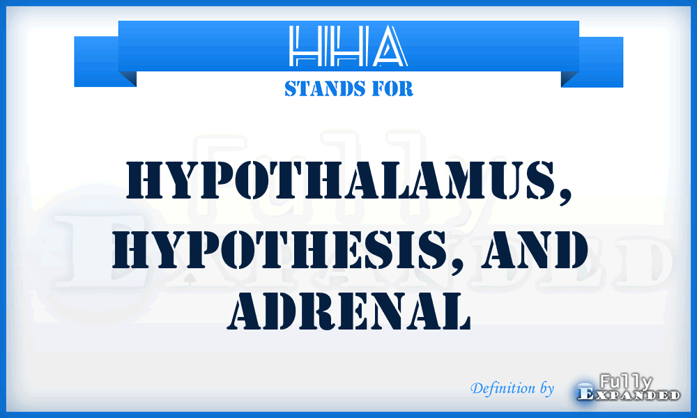 HHA - Hypothalamus, Hypothesis, and Adrenal