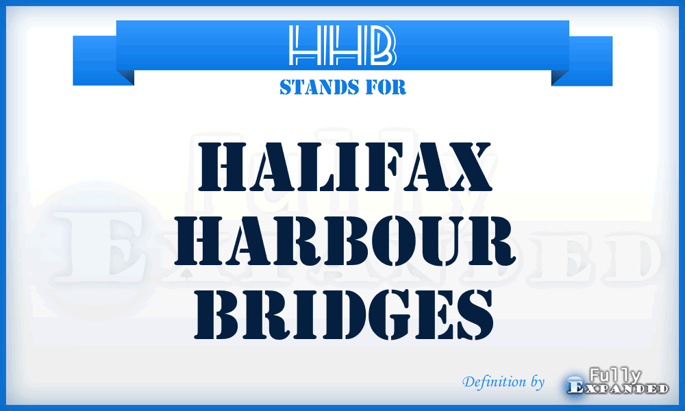 HHB - Halifax Harbour Bridges