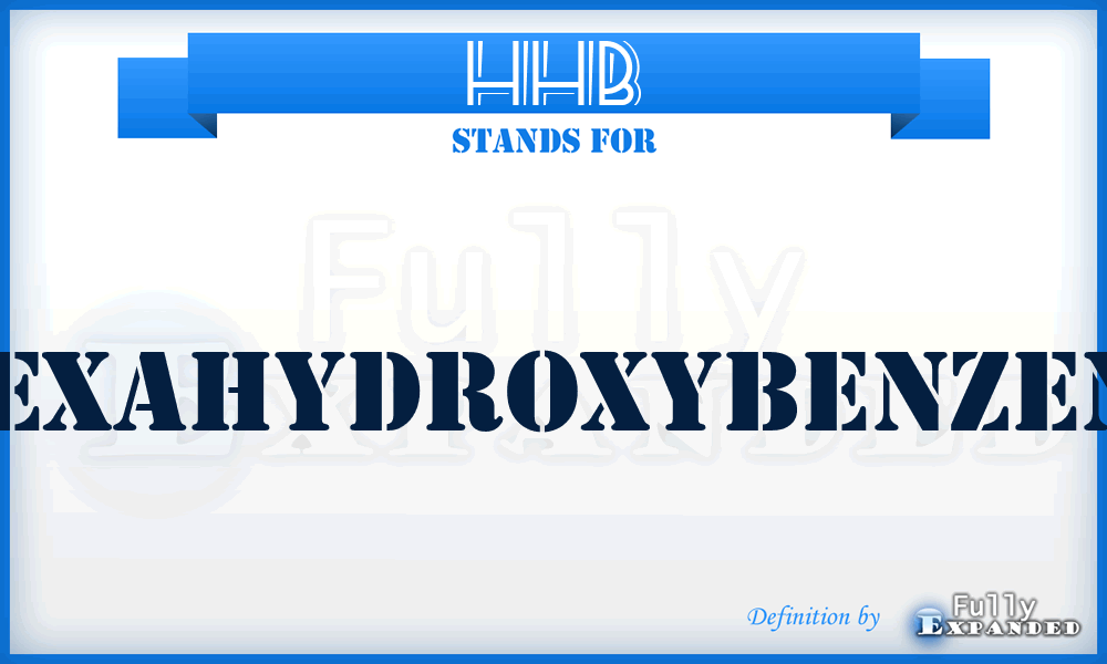 HHB - hexahydroxybenzene