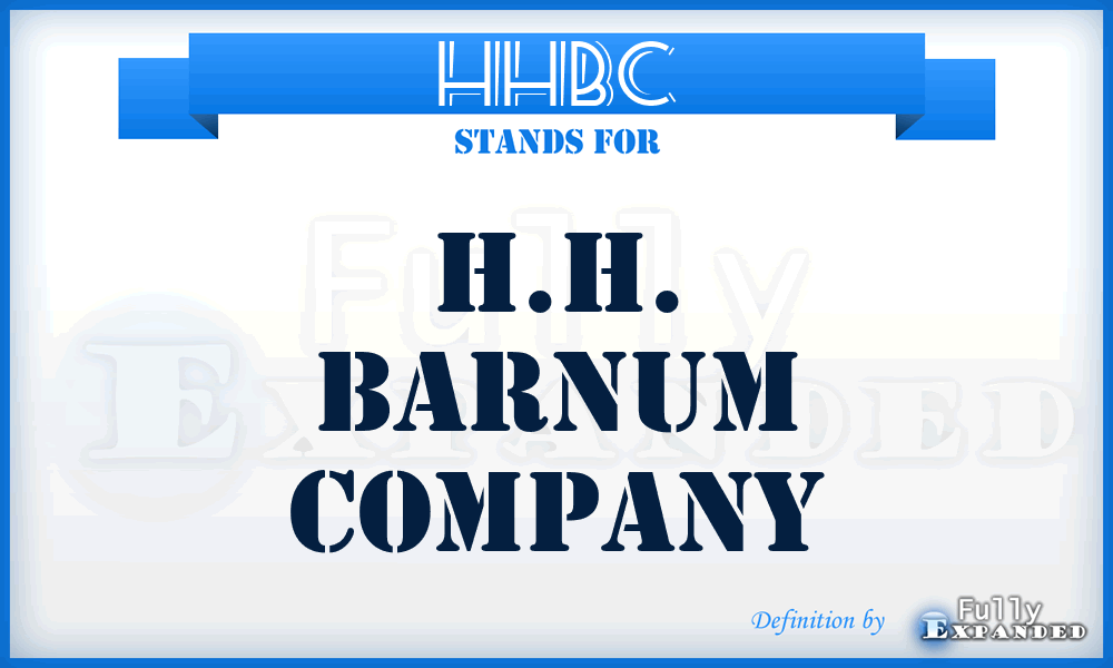 HHBC - H.H. Barnum Company