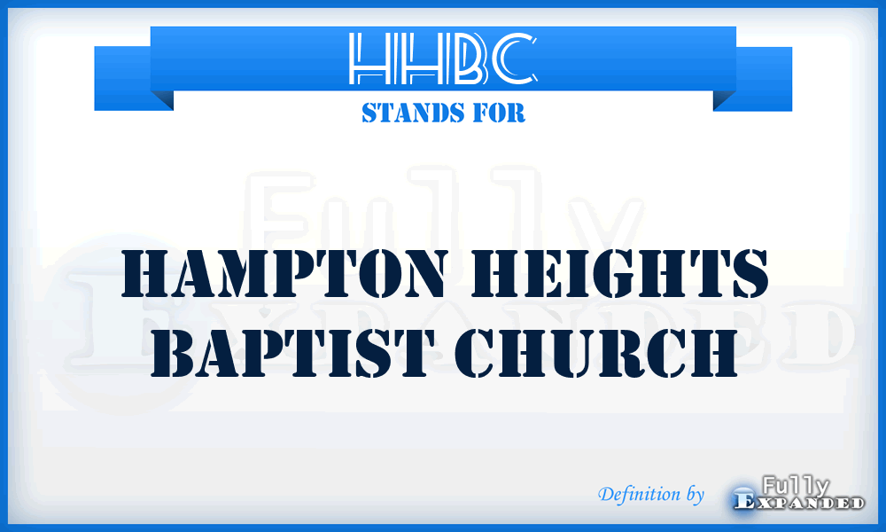HHBC - Hampton Heights Baptist Church