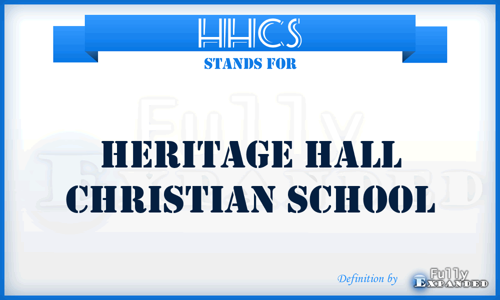 HHCS - Heritage Hall Christian School