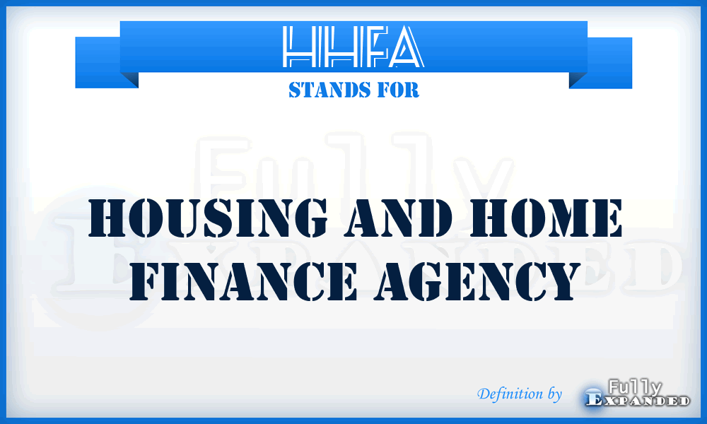 HHFA - Housing and Home Finance Agency