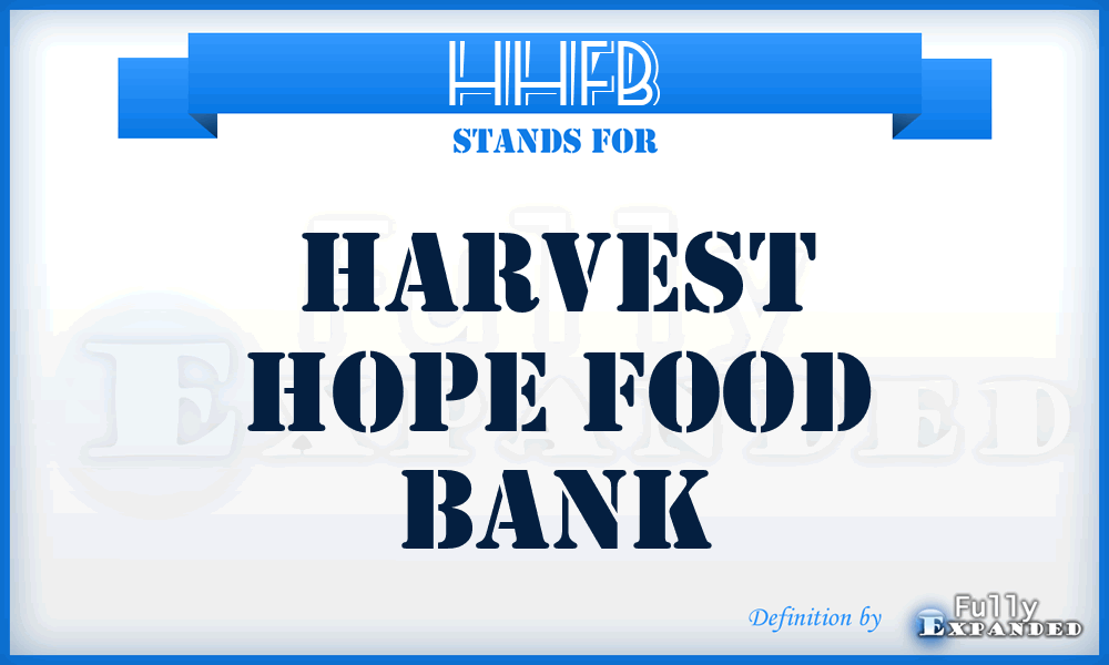 HHFB - Harvest Hope Food Bank