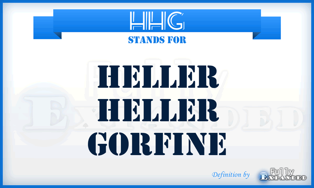 HHG - Heller Heller Gorfine